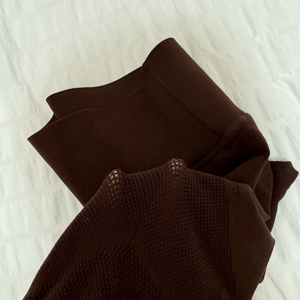 Brown Mesh Biker Shorts